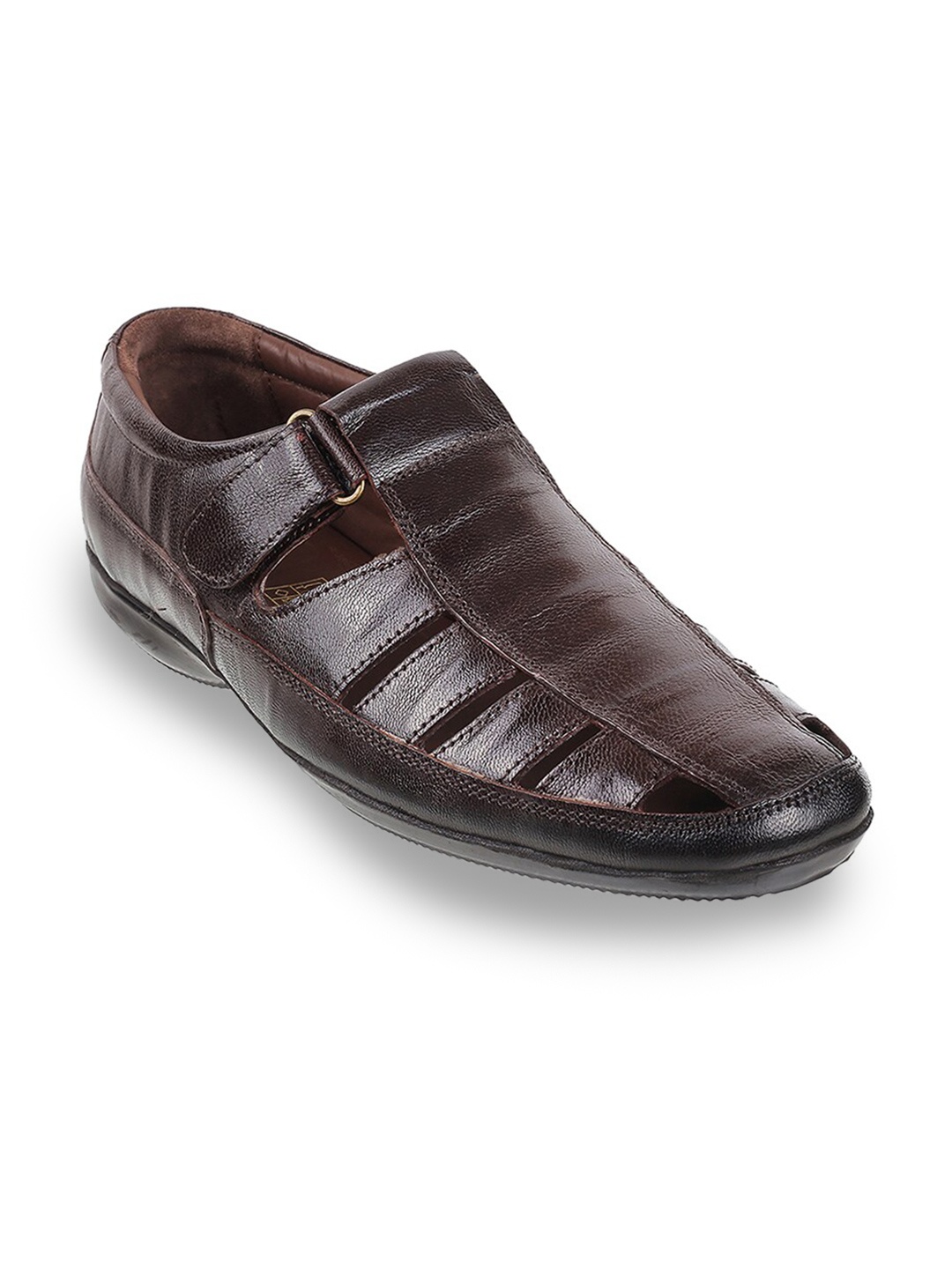 

Metro Men Brown Leather Fisherman Sandals