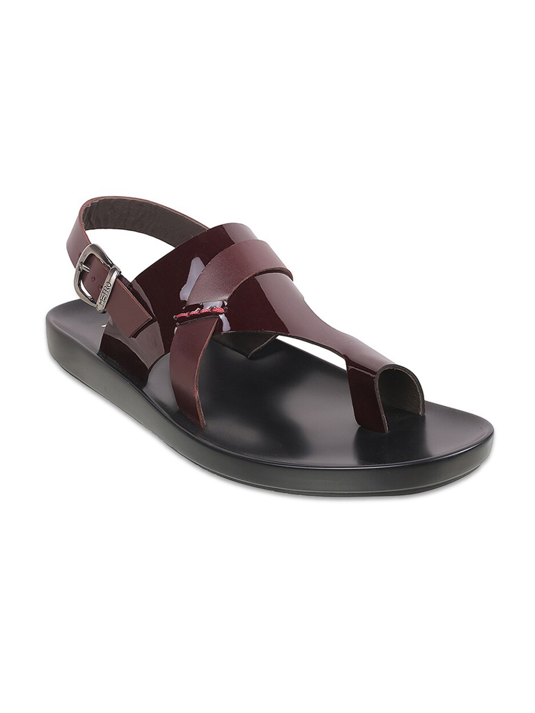 

Metro Men Maroon & Black Comfort Sandals