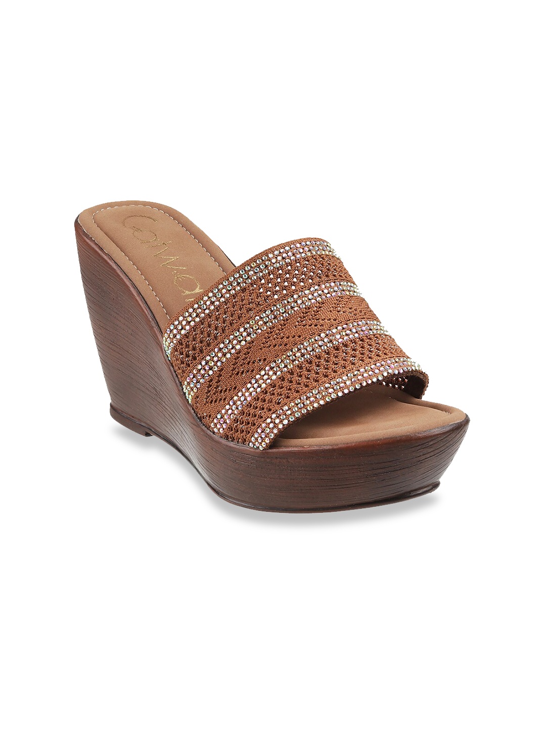 

Catwalk Embellished Wedge Heels, Brown