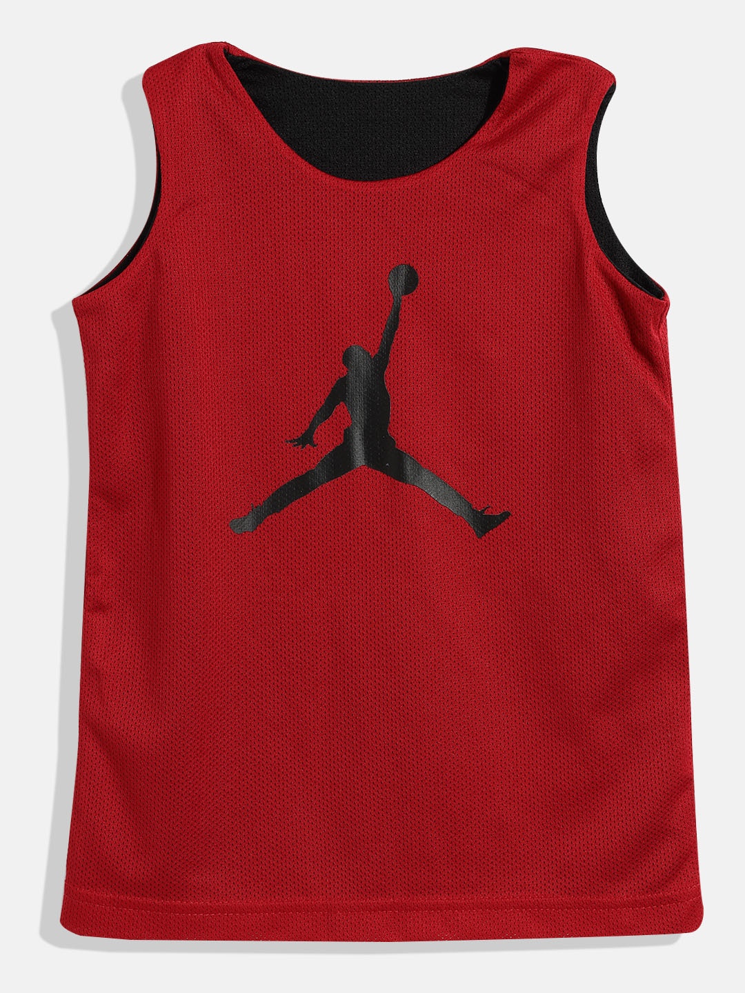 

Jordan Boys Red & Black Brand Logo Printed HBR Reverse Jersey T-shirt