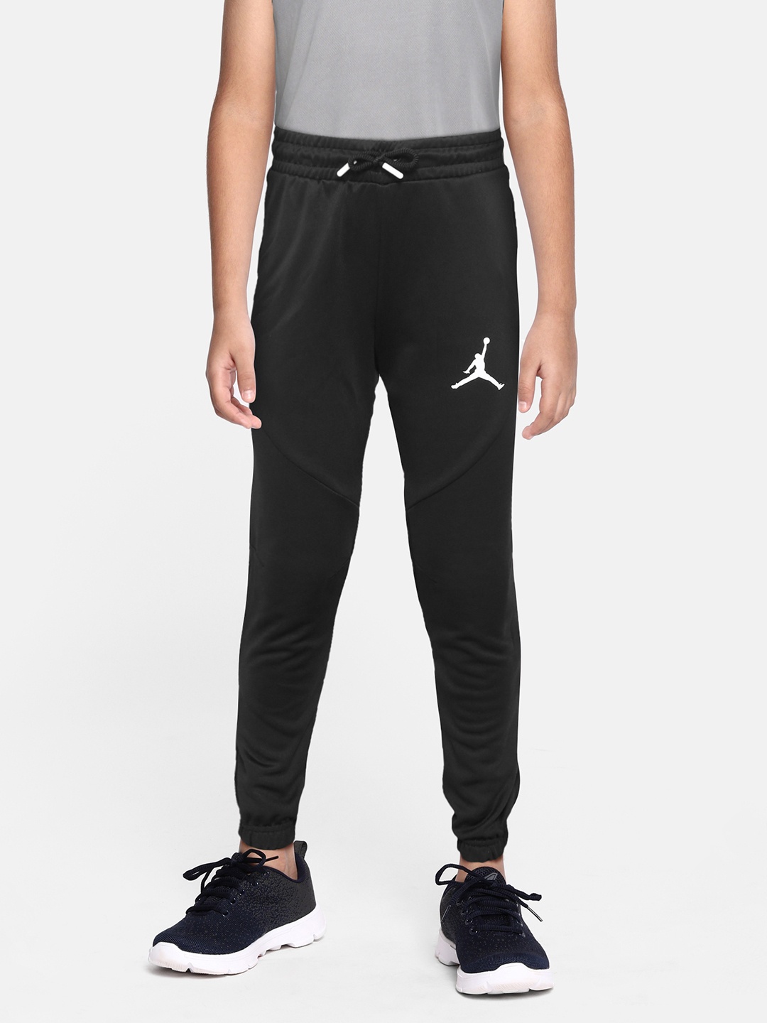 

Jordan Boys Black Solid Jumpman Dri-FIT Therma Joggers