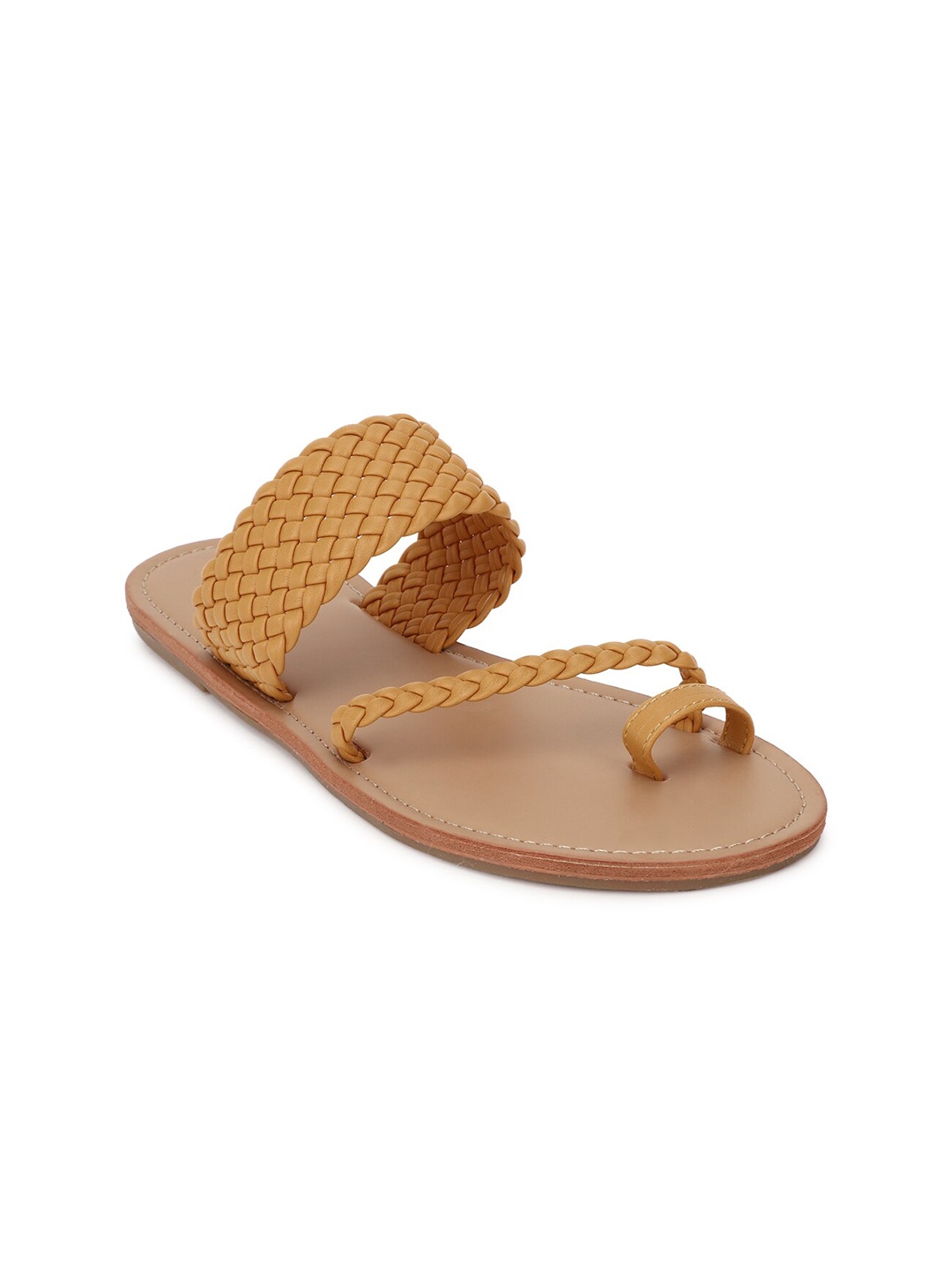 

FOREVER 21 Women Yellow One Toe Flats