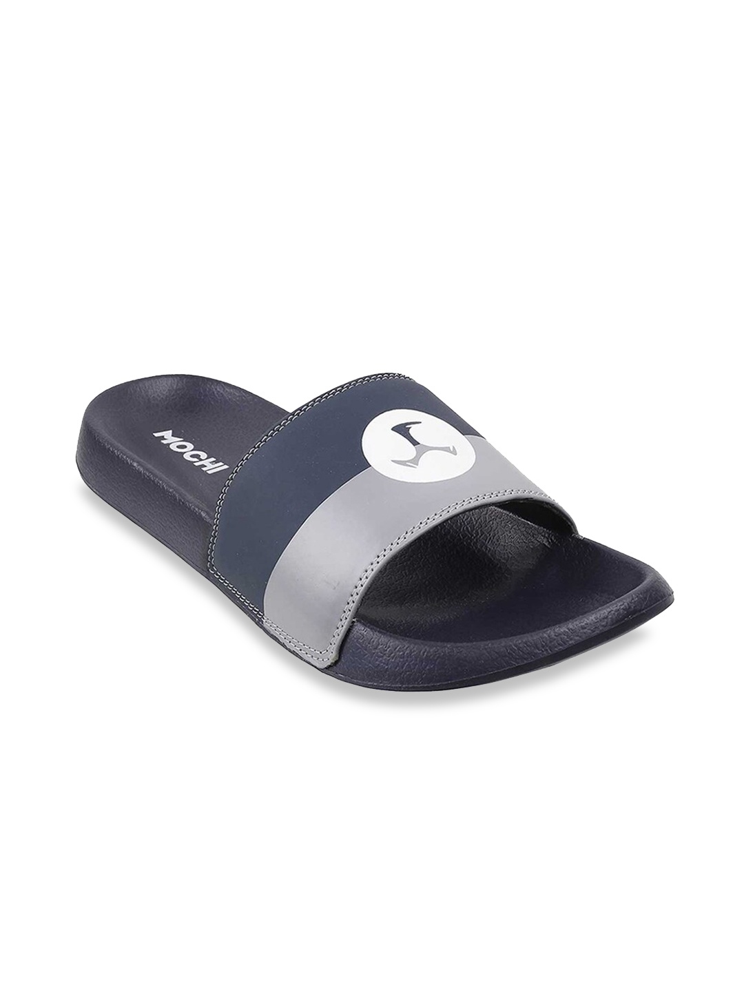 

Mochi Men Navy Blue Printed Sliders