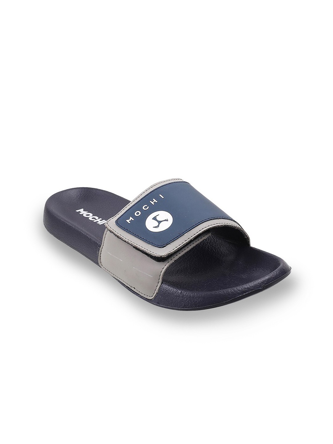 

Mochi Men Blue & Grey Printed Sliders