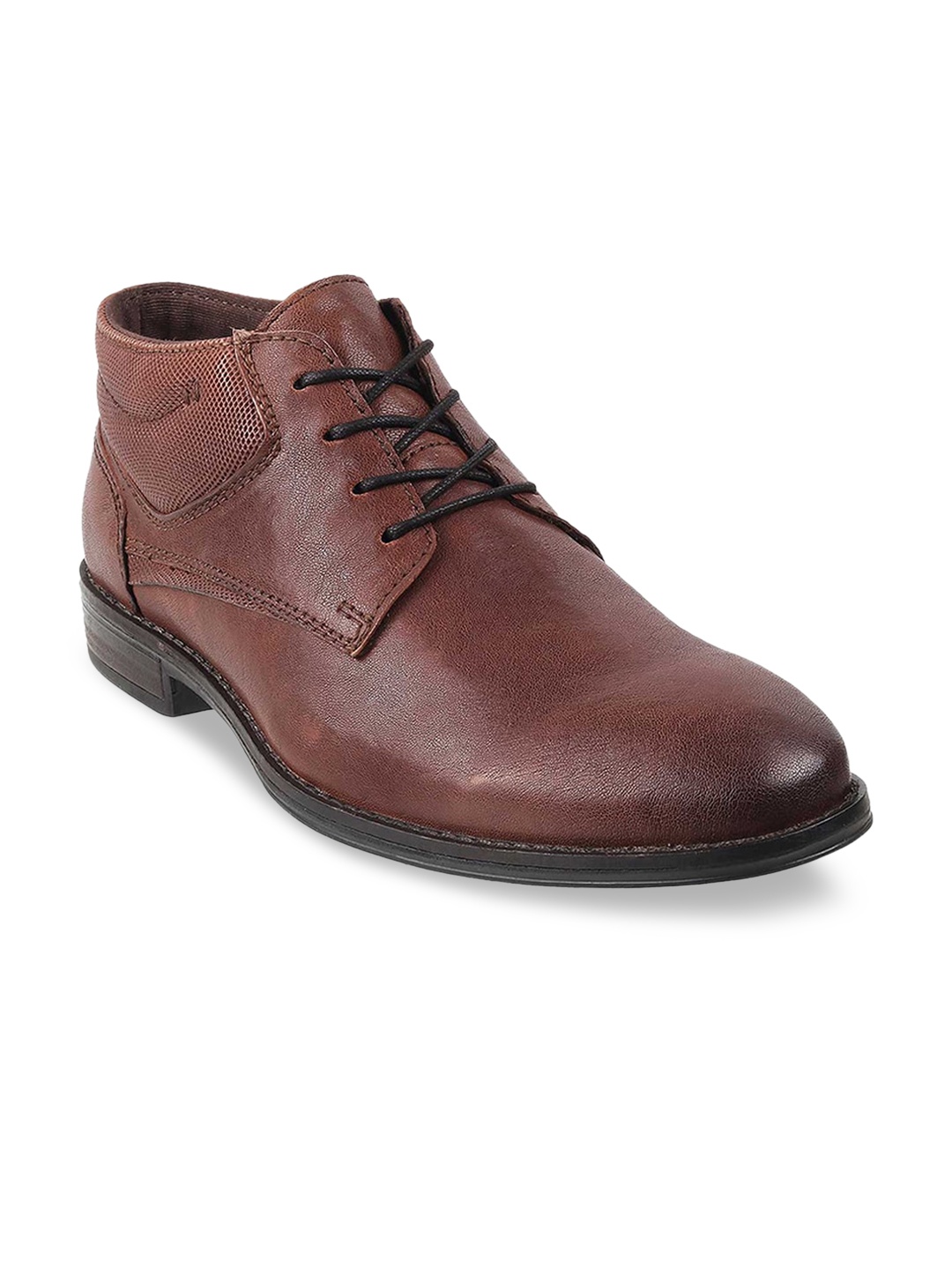 

Mochi Men Tan Textured Leather Derbys