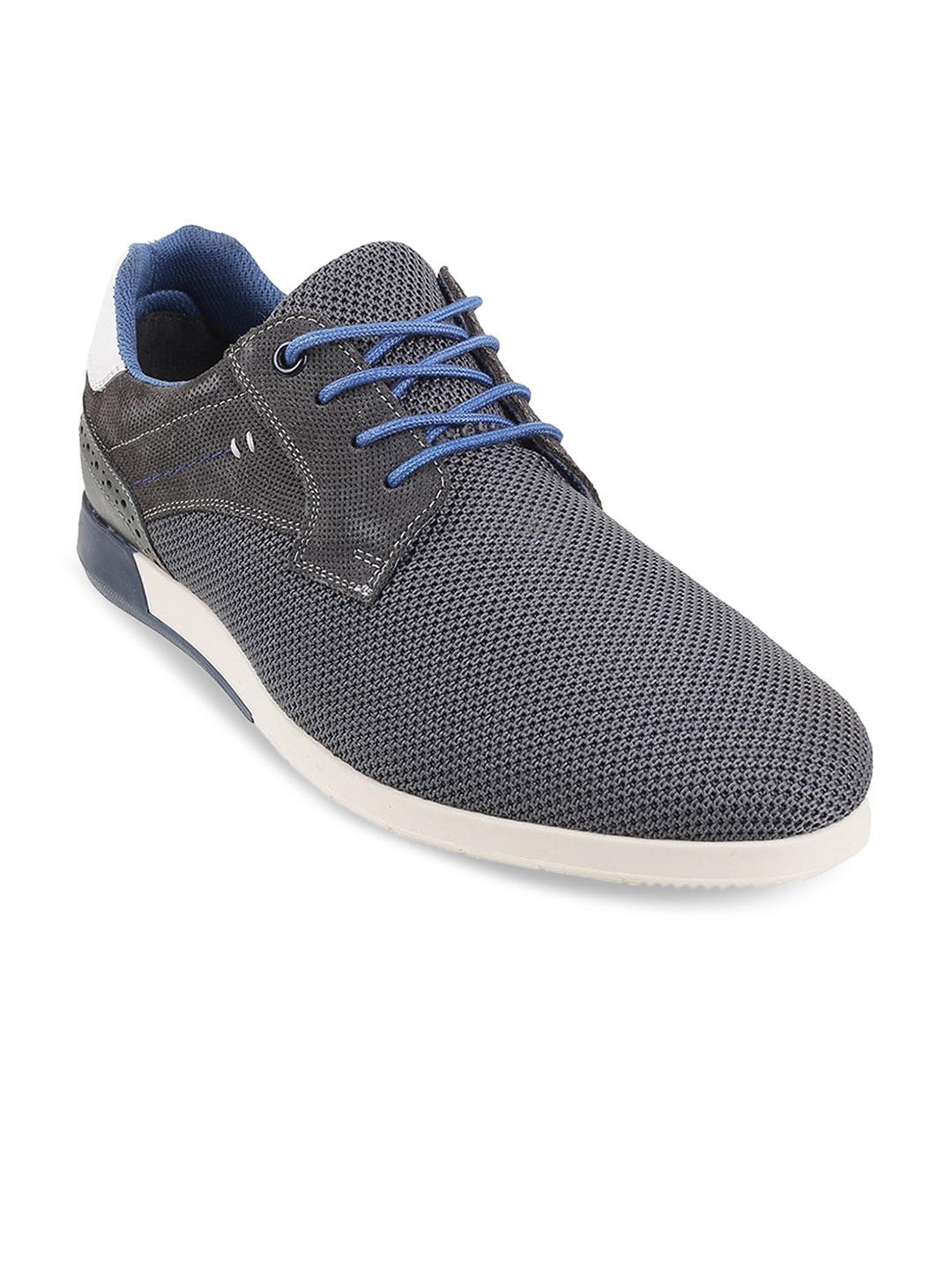 

Mochi Men Grey Woven Design Sneakers