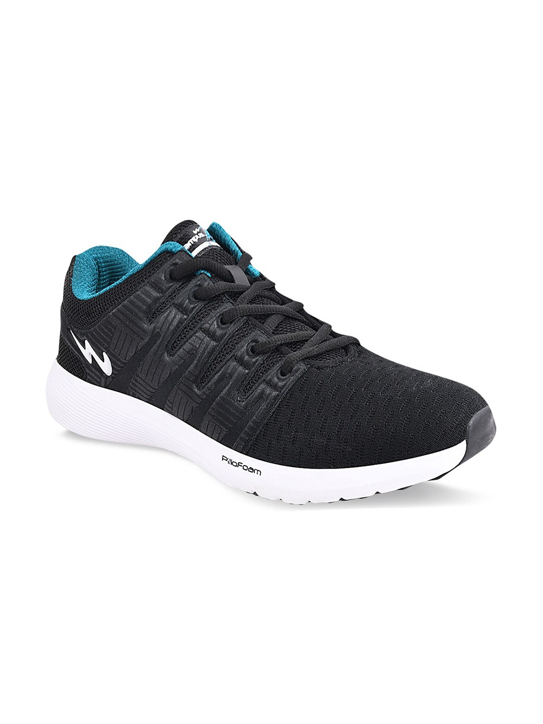 

Campus Men Black & Turquoise Blue Running Shoes