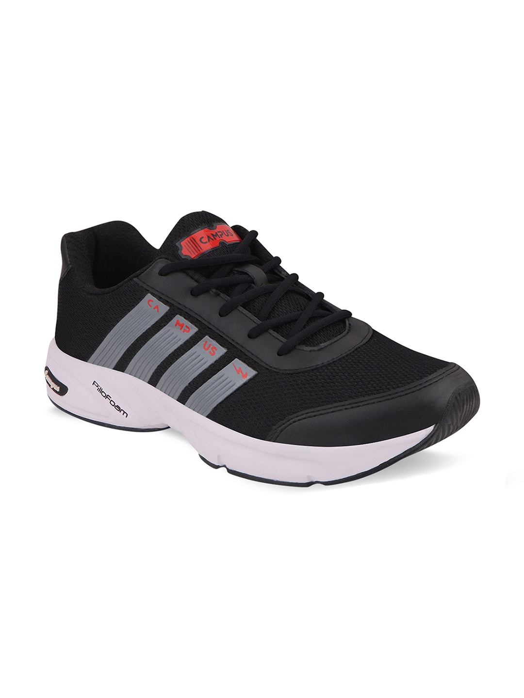 

Campus Men Black Mesh Running Shoes