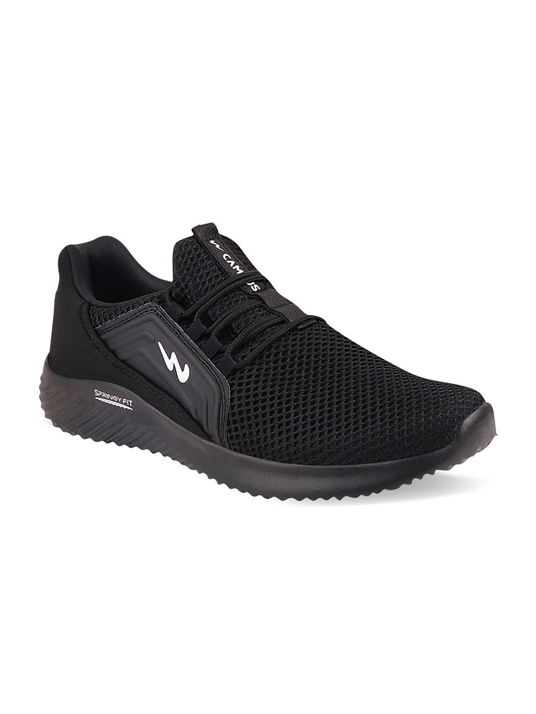 

Campus Men Black Mesh Running Shoes