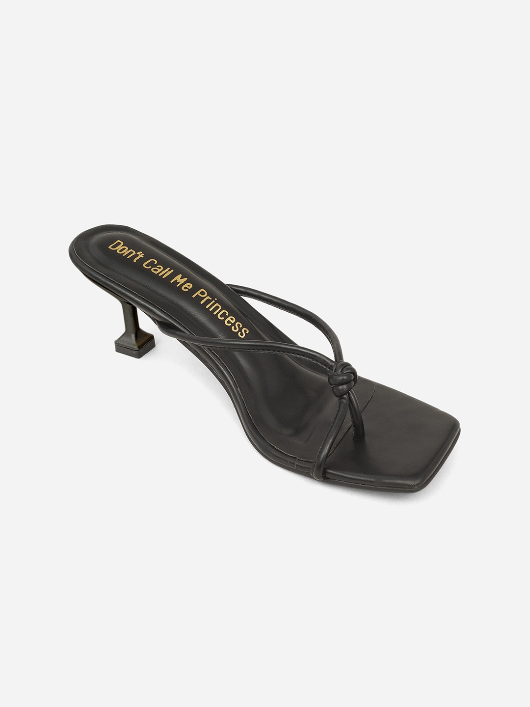 

Don't Call Me Princess Black Solid Kitten Heels