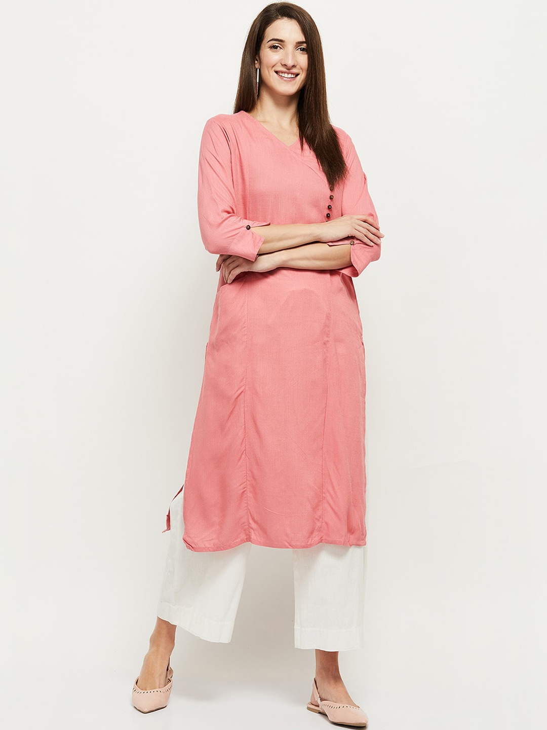 

max Women Pink Kurta