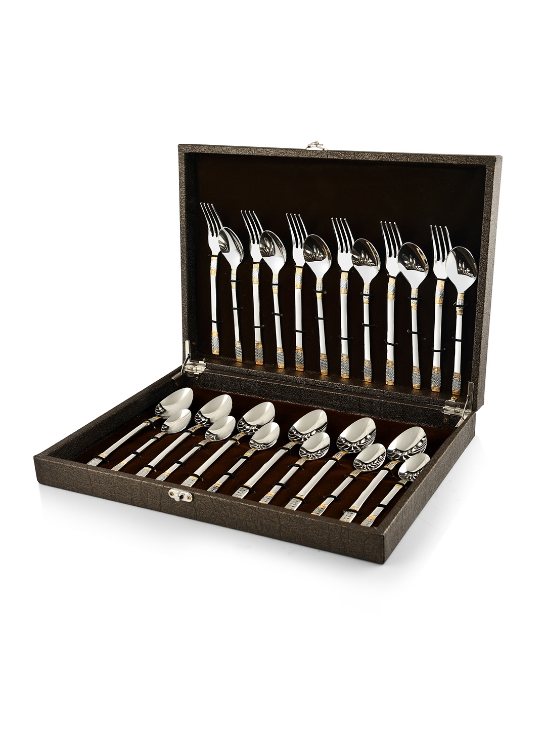 

FNS Silver-Toned Gold-Plated 24pcs Spoons Set