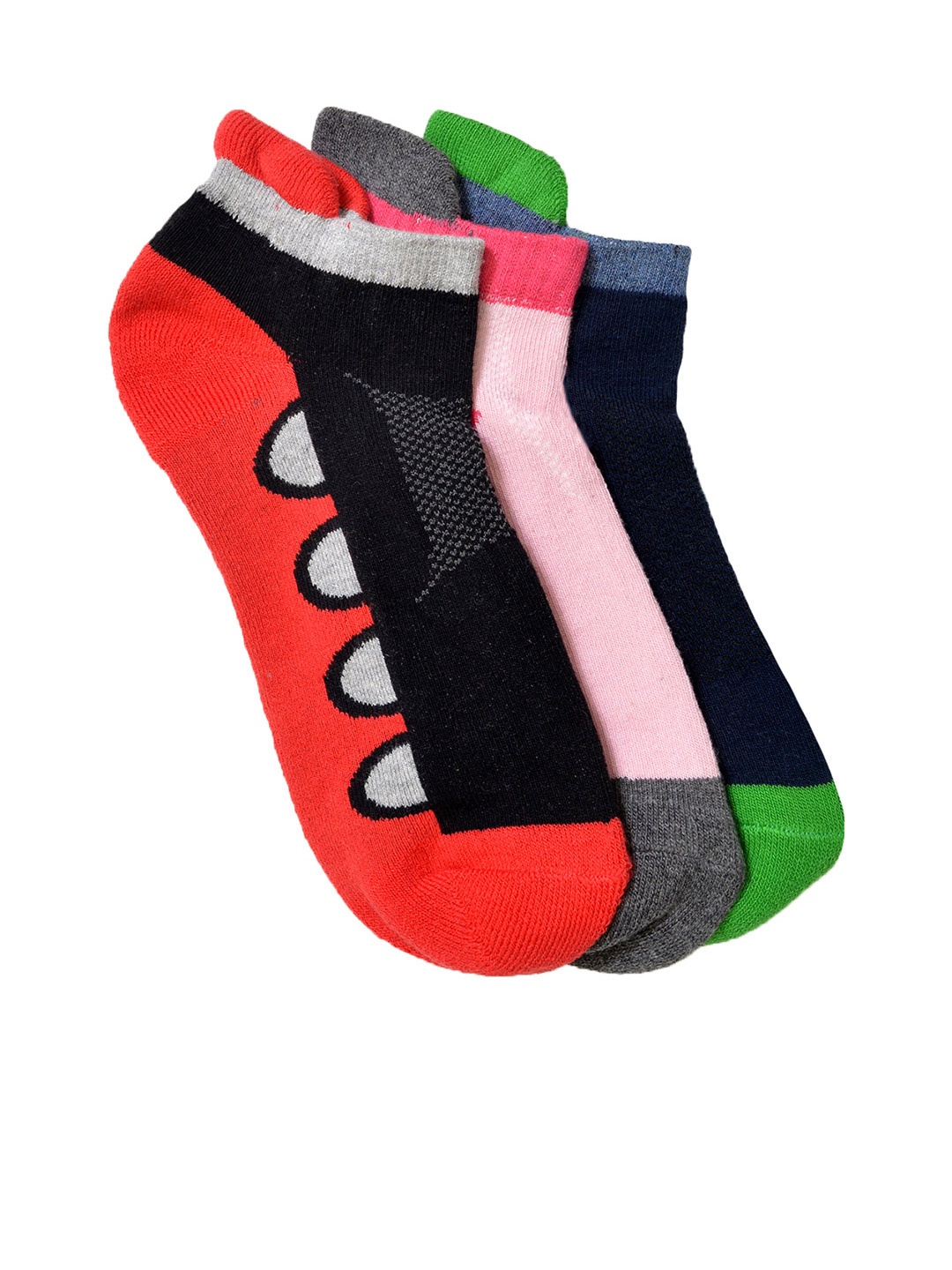 

MARC Unisex Set of 3 Ankle-Length Socks, Black
