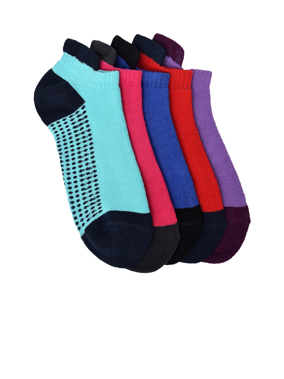 

MARC Unisex Set of 5 Ankle-Length Socks, Multi