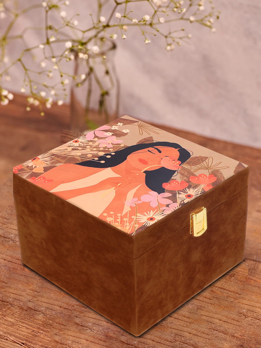 

ARTFLYCK Brown Printed Senora Vanity Organizer