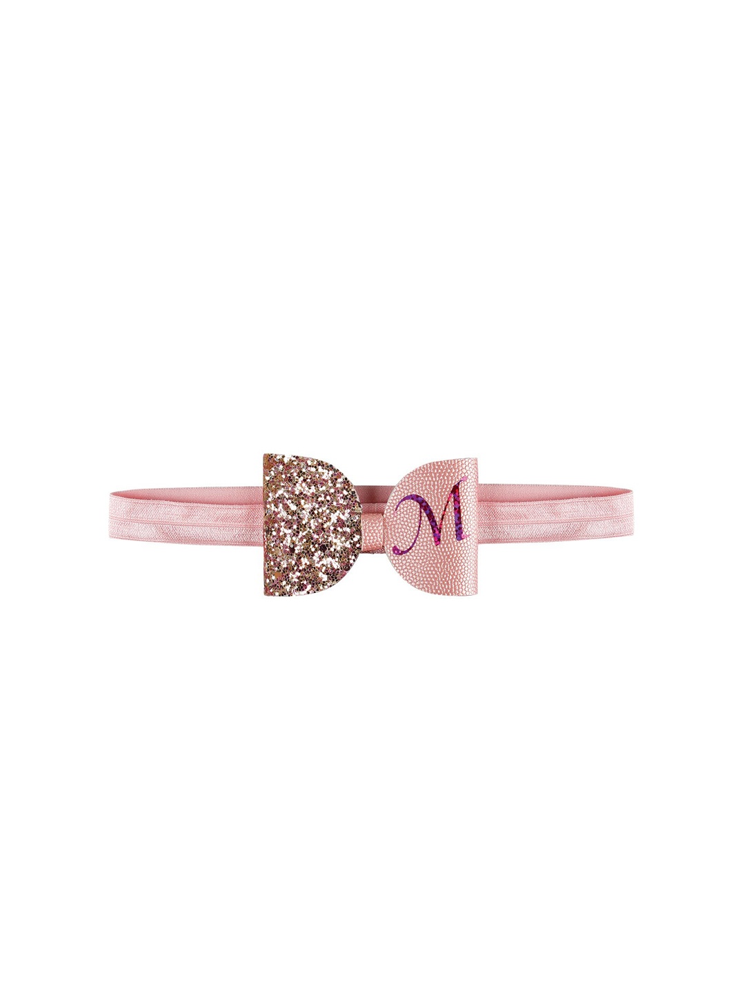

Aye Candy Girls Pink M Initial Bow Headband