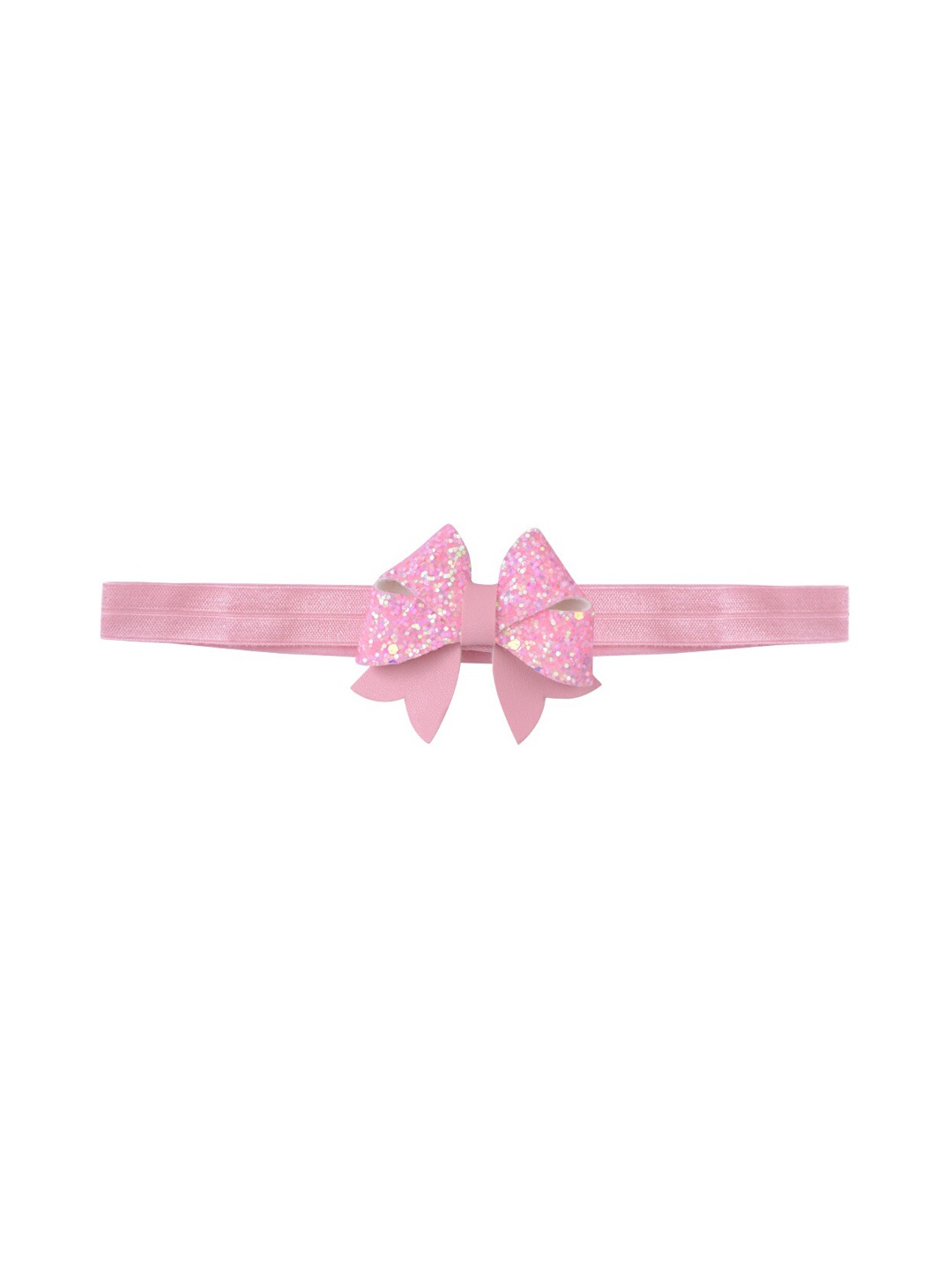 

Aye Candy Girls Pink Embellished Fold Medium Bow Chill Wrap Headband