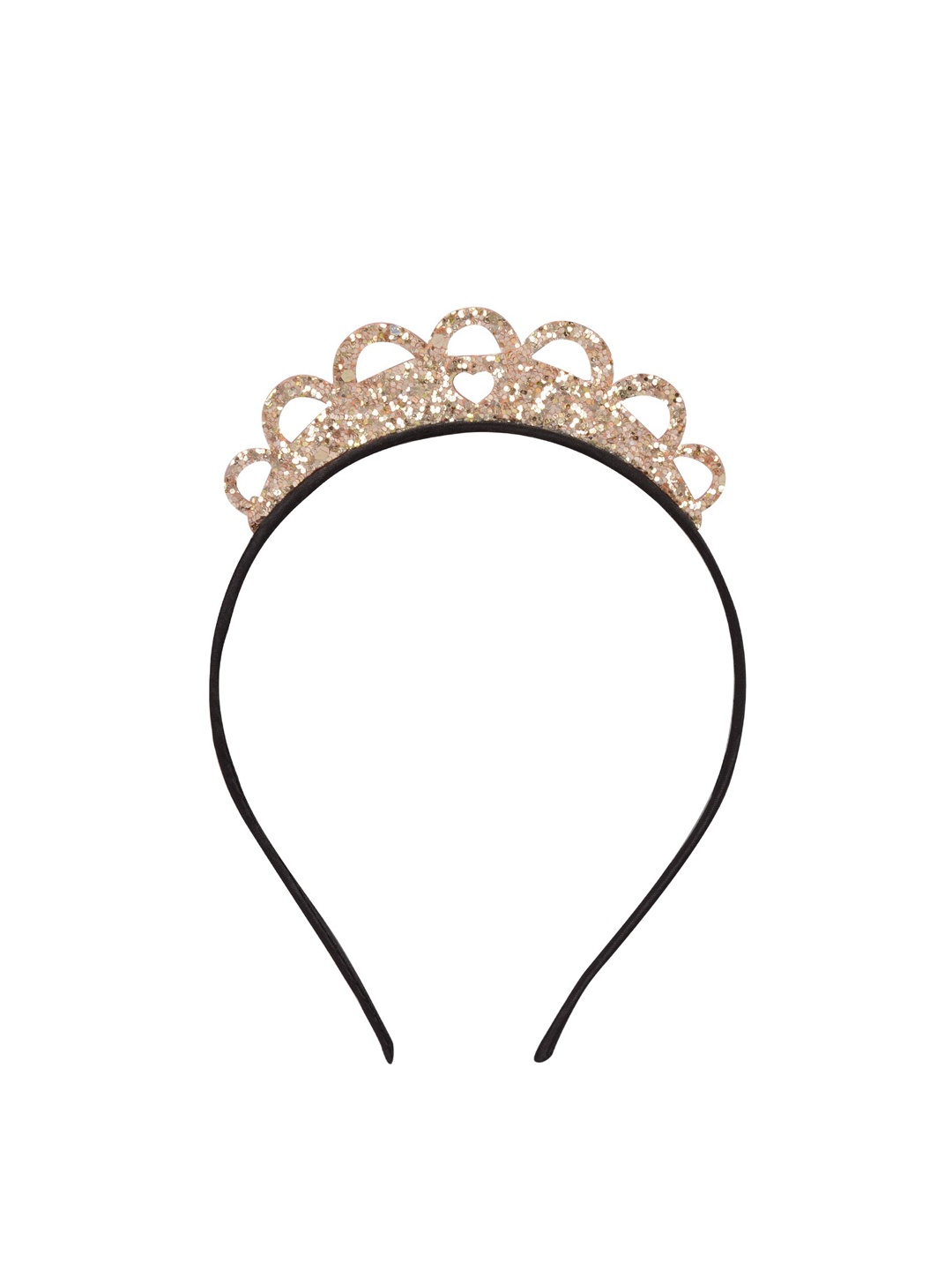 

Aye Candy Girls Gold Embellished Heart Tiara Headband