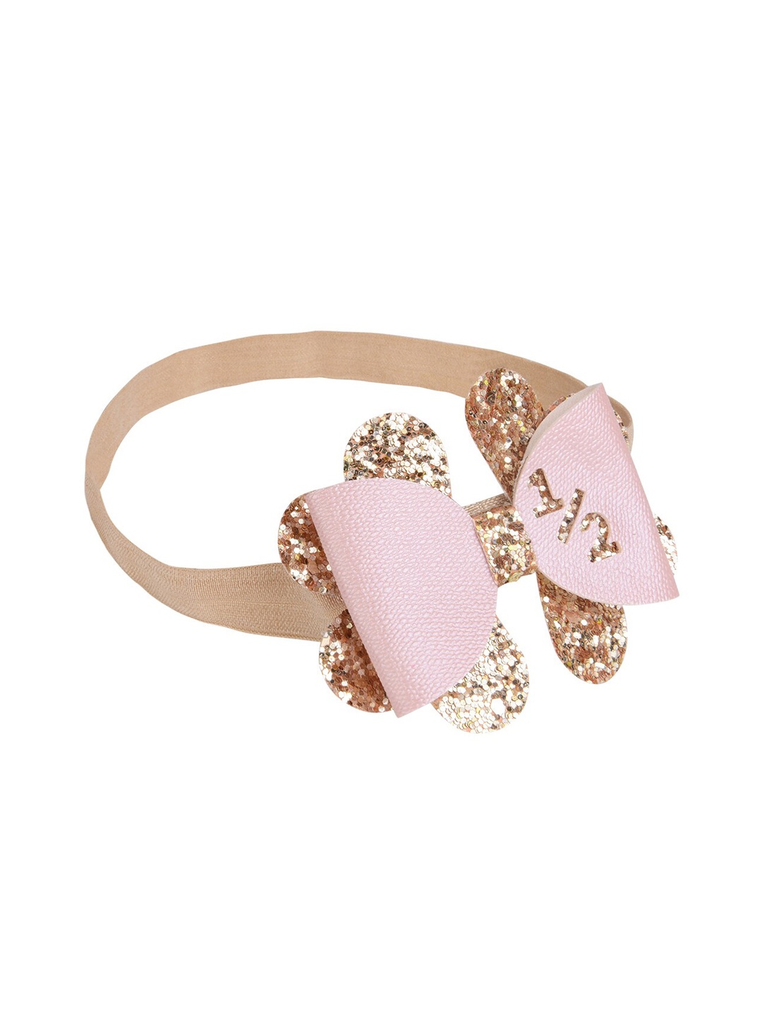 

Aye Candy Girls Pink & Rose Gold-Toned Embellished Chill Wrap Headband