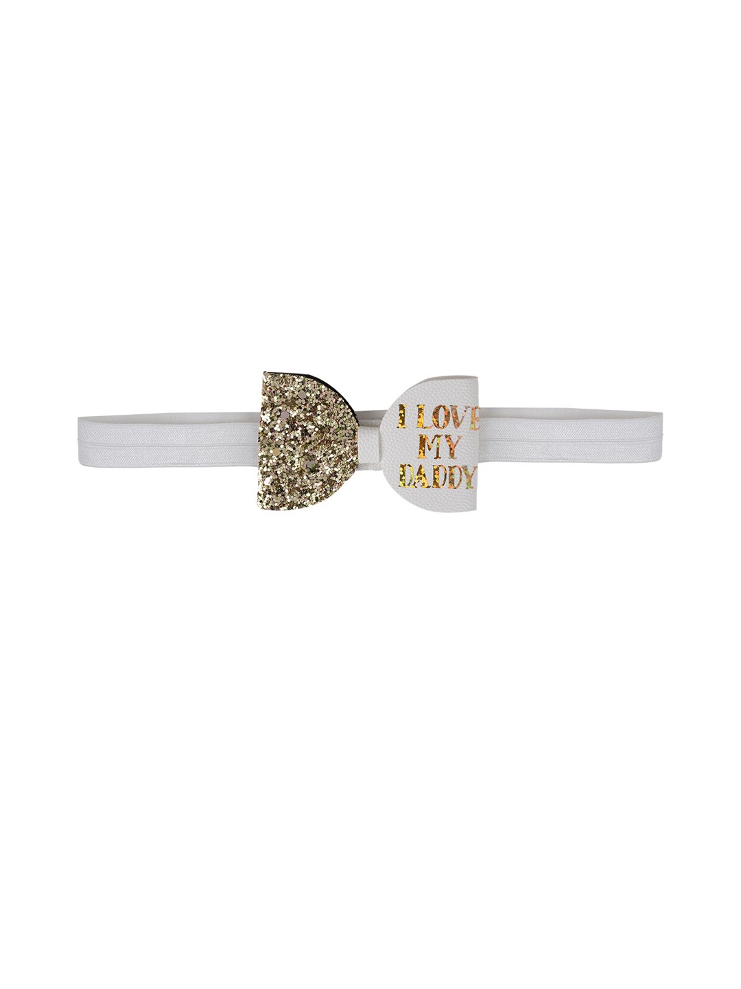

Aye Candy Girls Embellished Gold Glitter I Love My Daddy Chill Wrap Headband