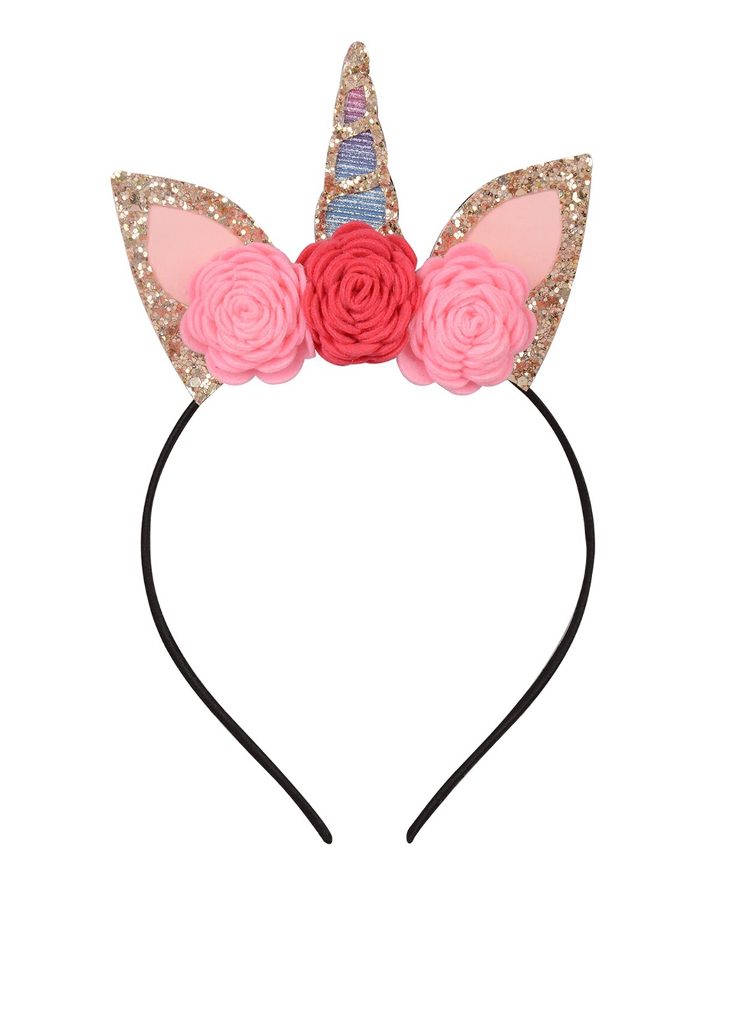 

Aye Candy Girls Pink & Gold-Toned Embellished Hairband