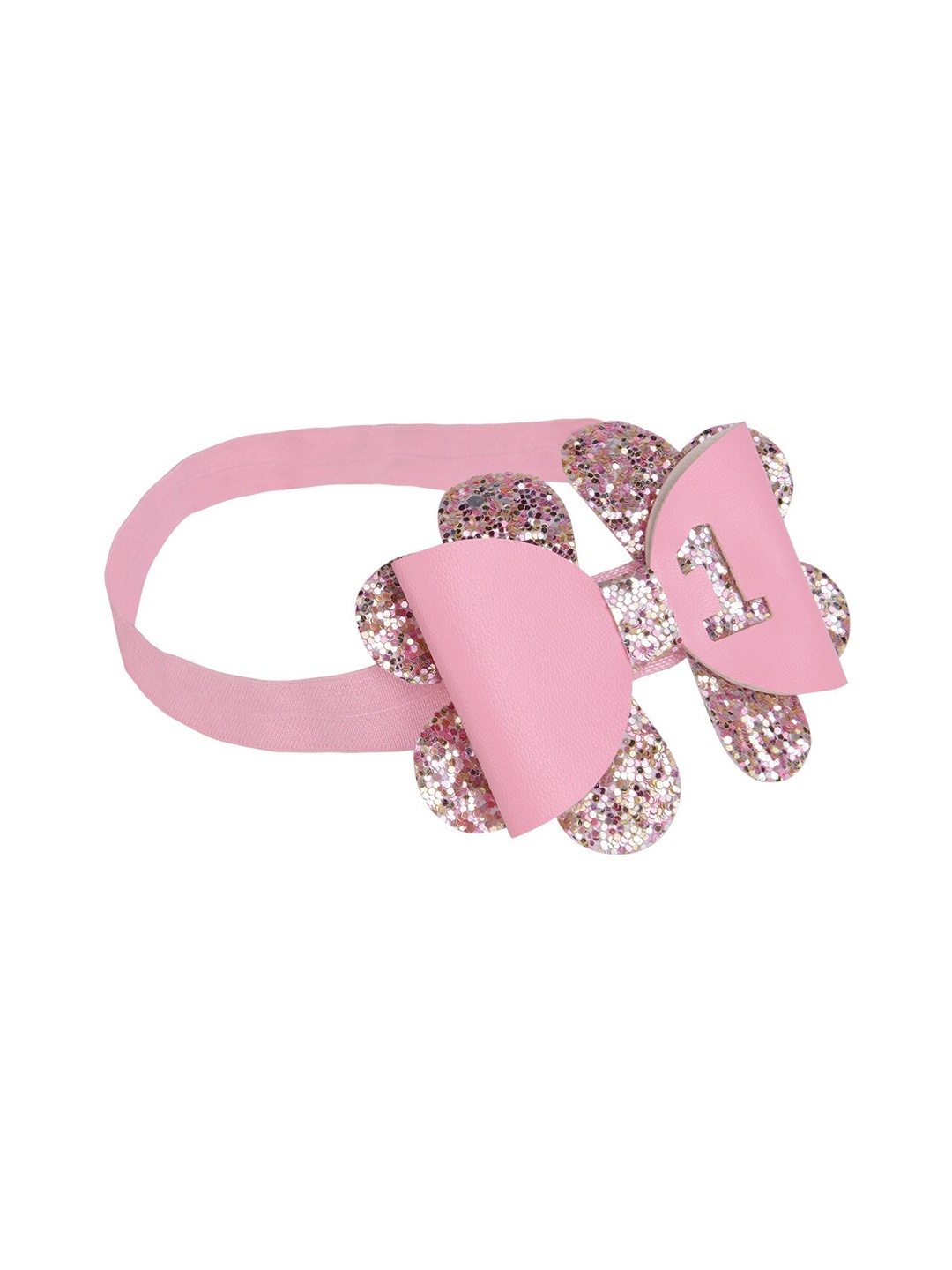 

Aye Candy Girls Pink Embellished Glittery Bow Hairband