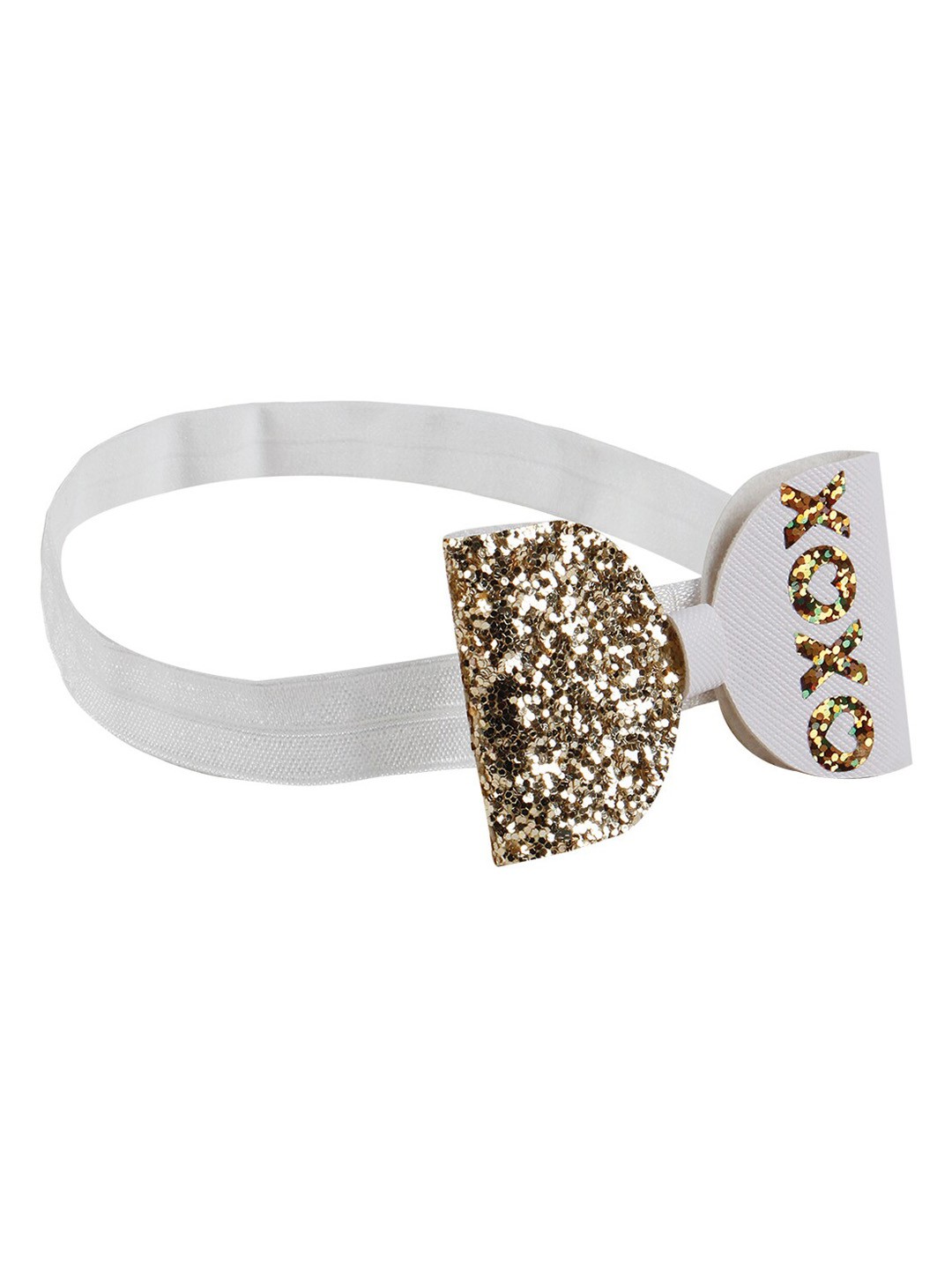 

Aye Candy Girls Gold-Toned & White Embellished Headband