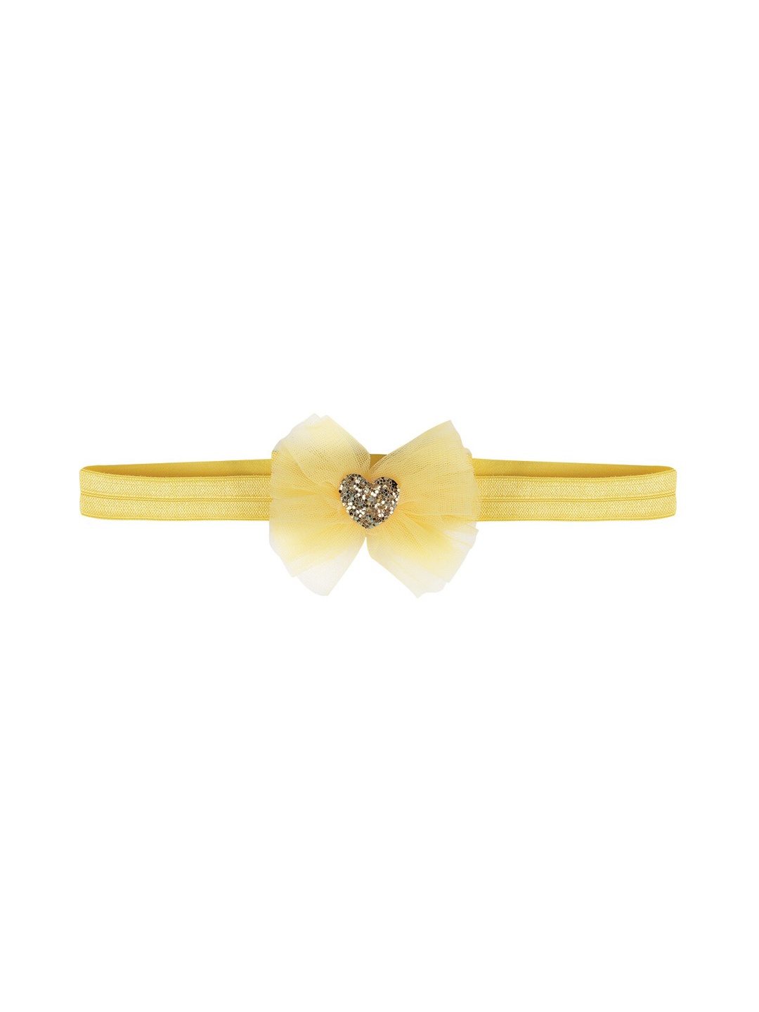 

Aye Candy Girls Yellow Heart Centre Bow Headband