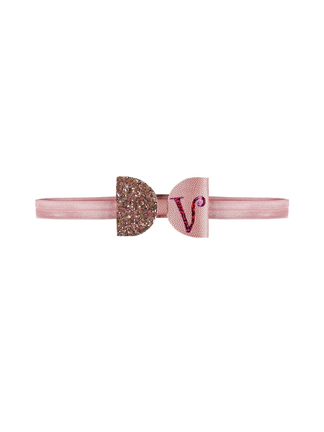 

Aye Candy Girls Pink Embellished V-Initial Hairband