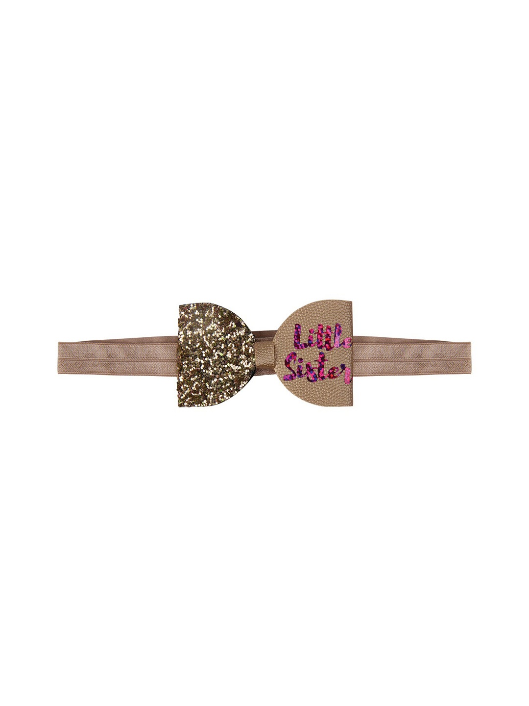 

Aye Candy Girls Gold-Toned Glitter Embellished Little Sister Bow Chill Wrap Headband