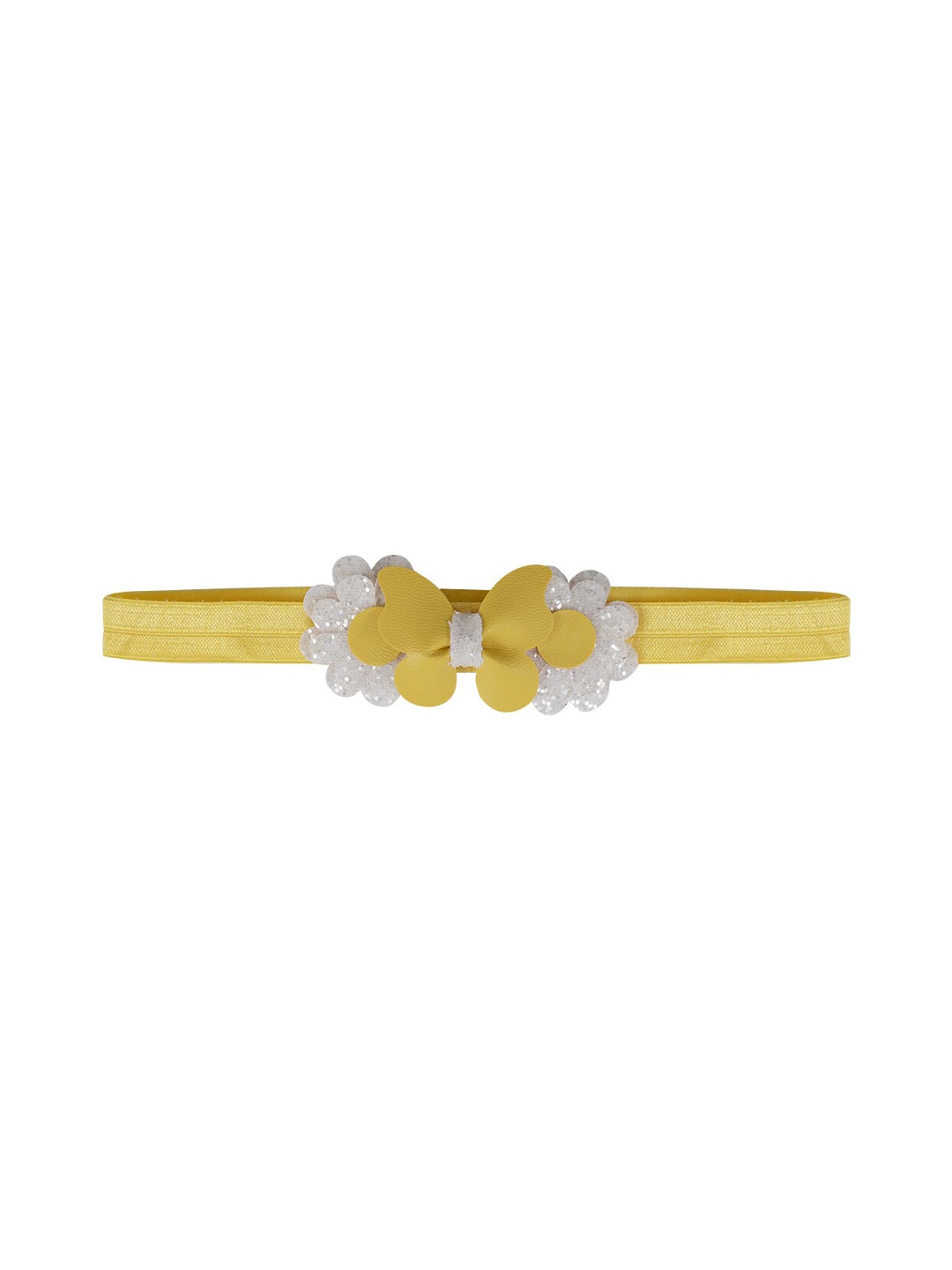 

Aye Candy Girls Yellow & White Embellished Butterfly Chill Wrap Headband