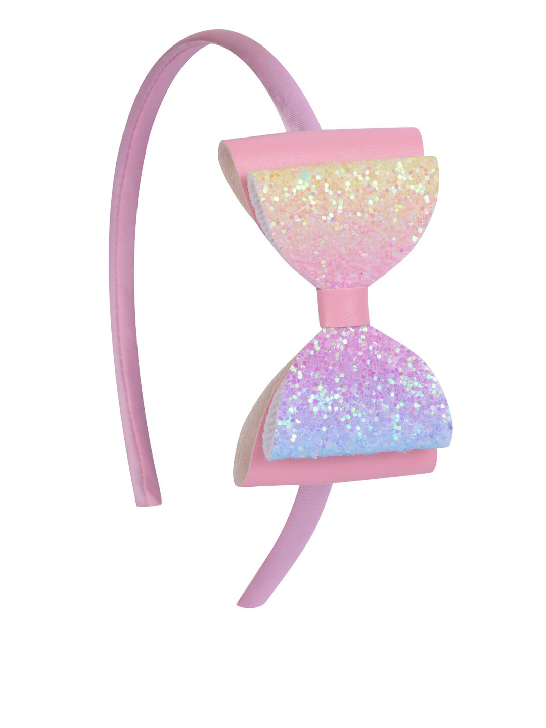 

Aye Candy Girls Pink & Blue Rainbow Bow Hairband