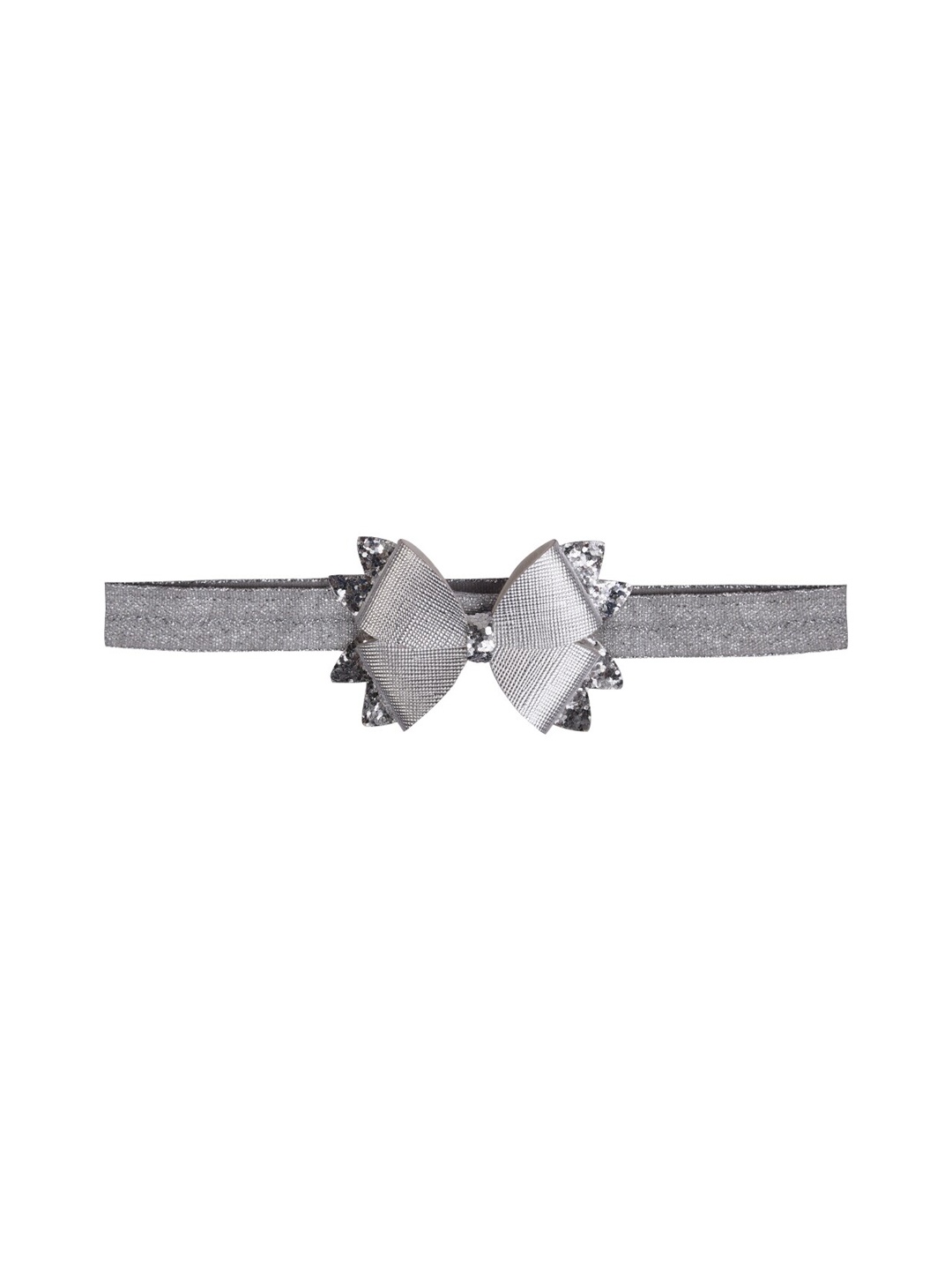 

Aye Candy Girls Silver-Toned Fold Bow Chill Wrap Headband