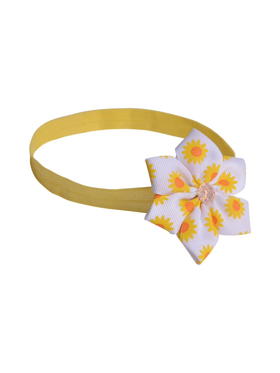 

Aye Candy Girls Yellow & White Printed Floral Headband