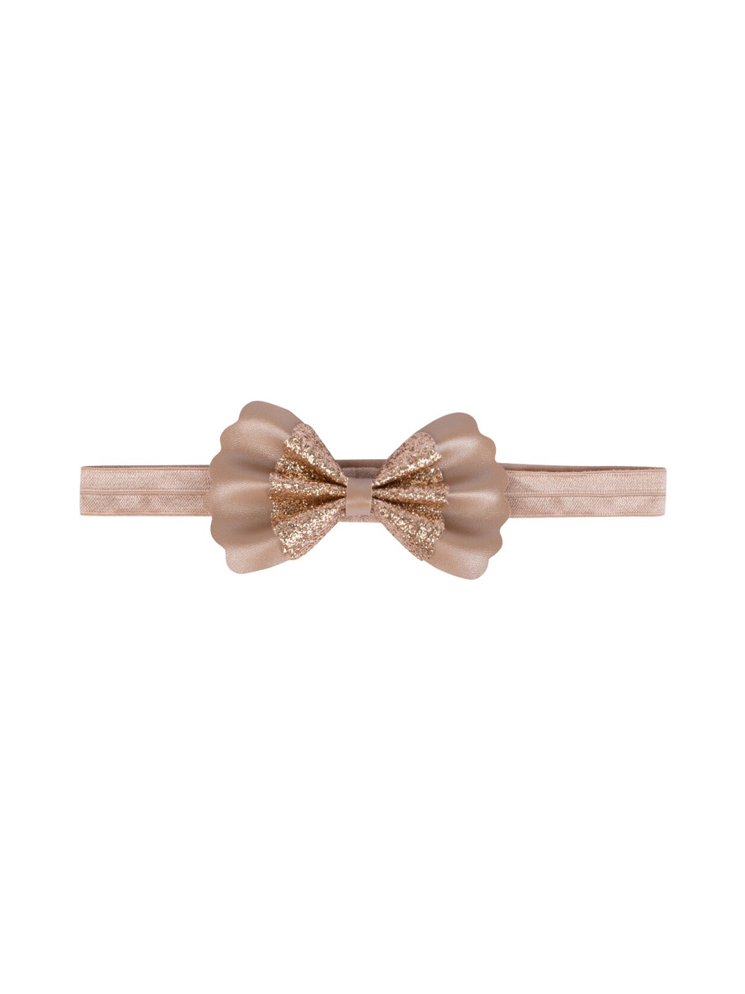 

Aye Candy Girls Gold-Coloured Embellished Double Fan Bow Headband