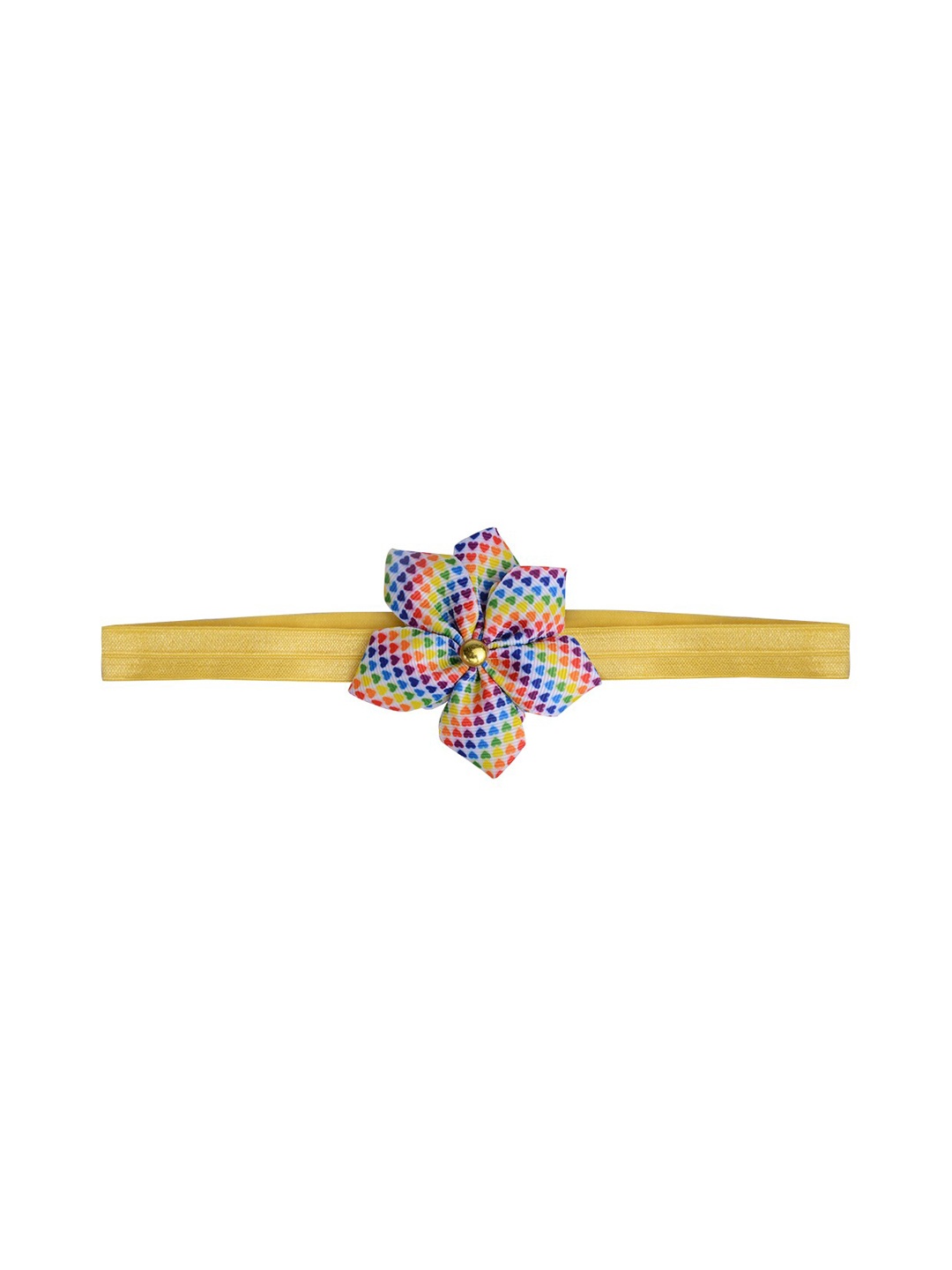 

Aye Candy Girls Yellow Printed Floral Headband