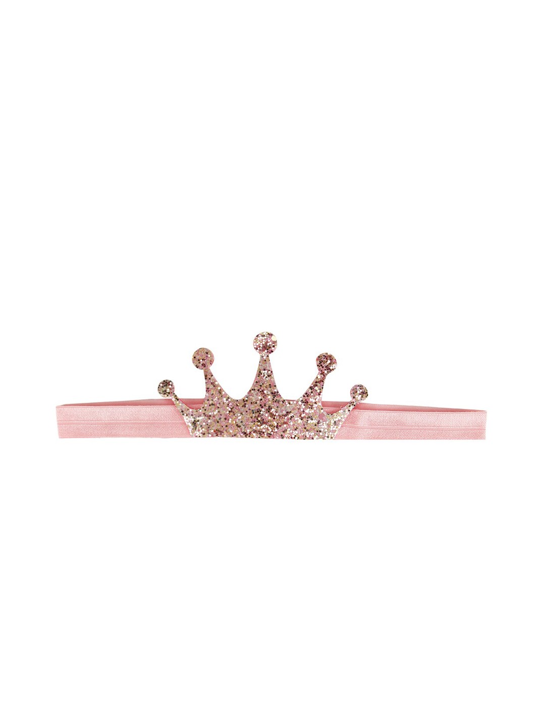 

Aye Candy Girls Pink & Gold-Toned Embellished Crown Bow Hairband