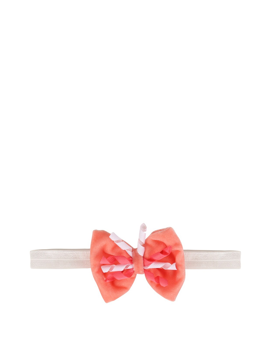 

Aye Candy Girls Peach Twirly Velvet Bow Headband