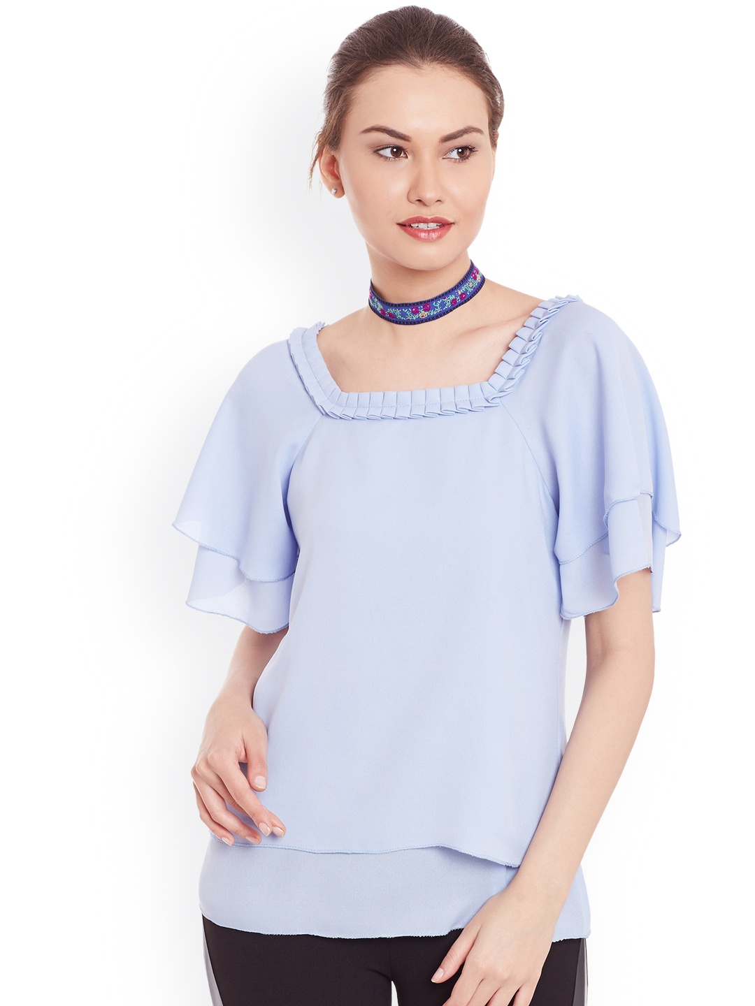 

WISSTLER Blue Layered Top