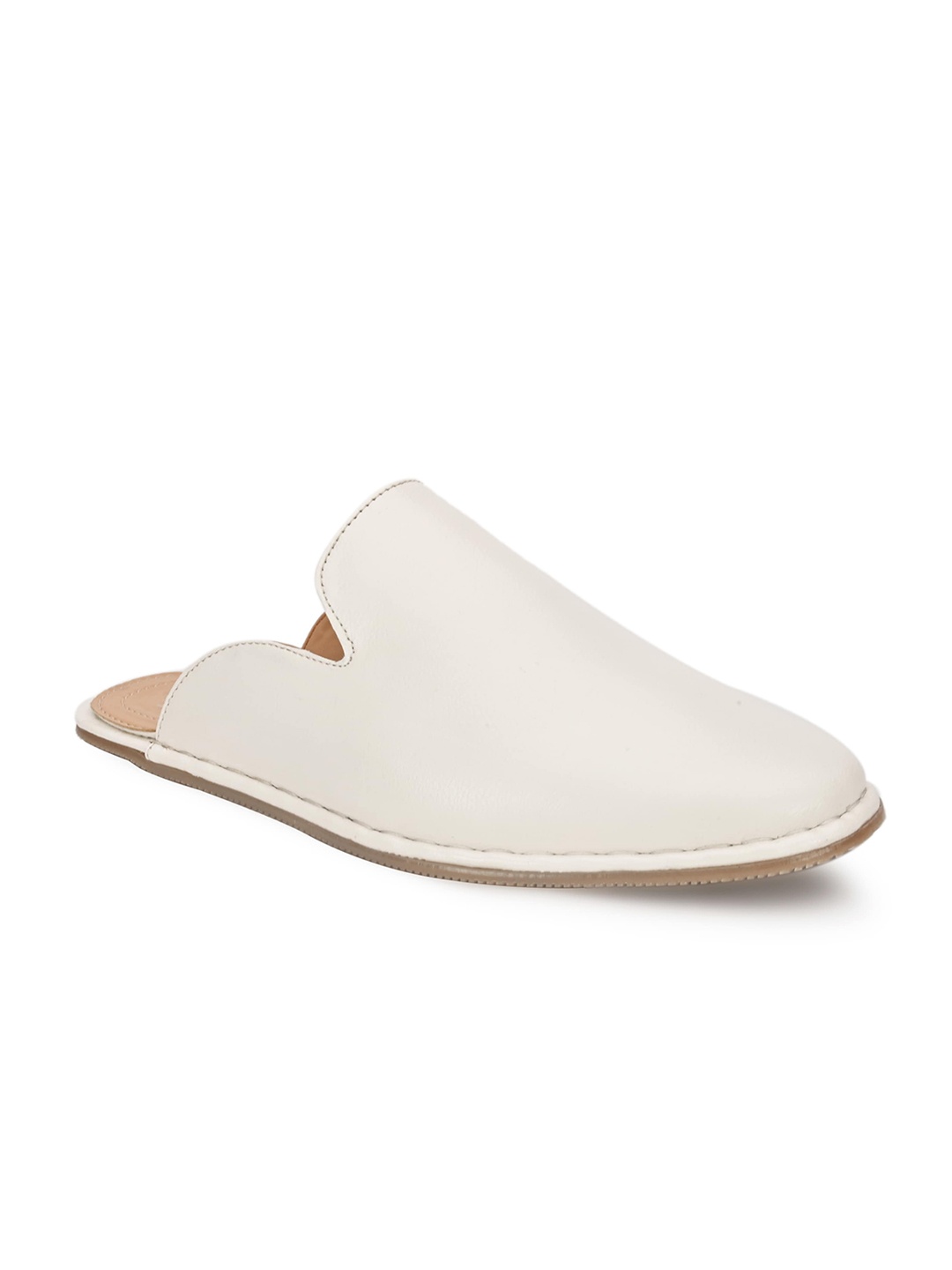 

San Frissco Men White Solid Mules