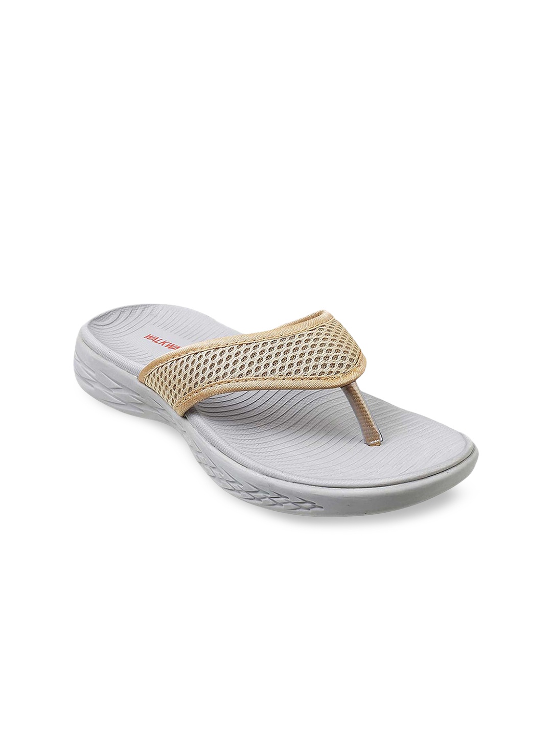 

WALKWAY by Metro Women Beige Woven Design Open Toe Flats