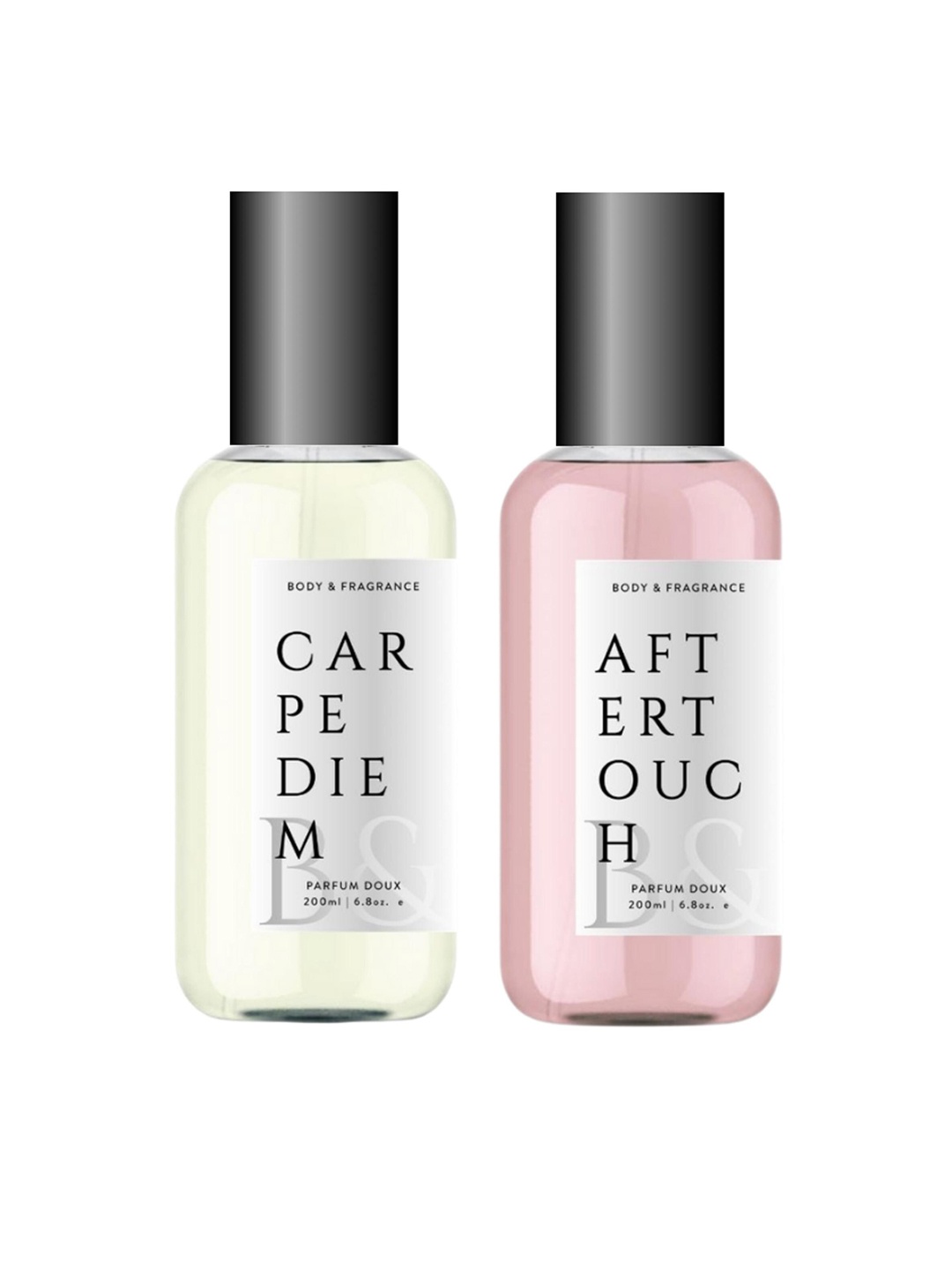 

B&F Set of Aftertouch & Carpe Diem Parfum Doux Body Spray - 200 ml Each, Pink
