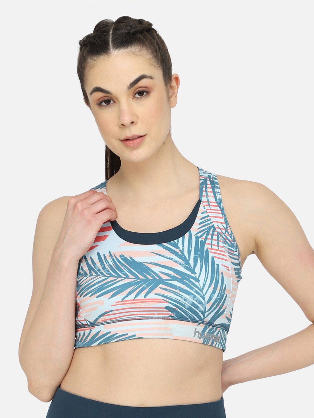 

hummel Blue & Red Floral Lightly Padded & Non Wired Bra