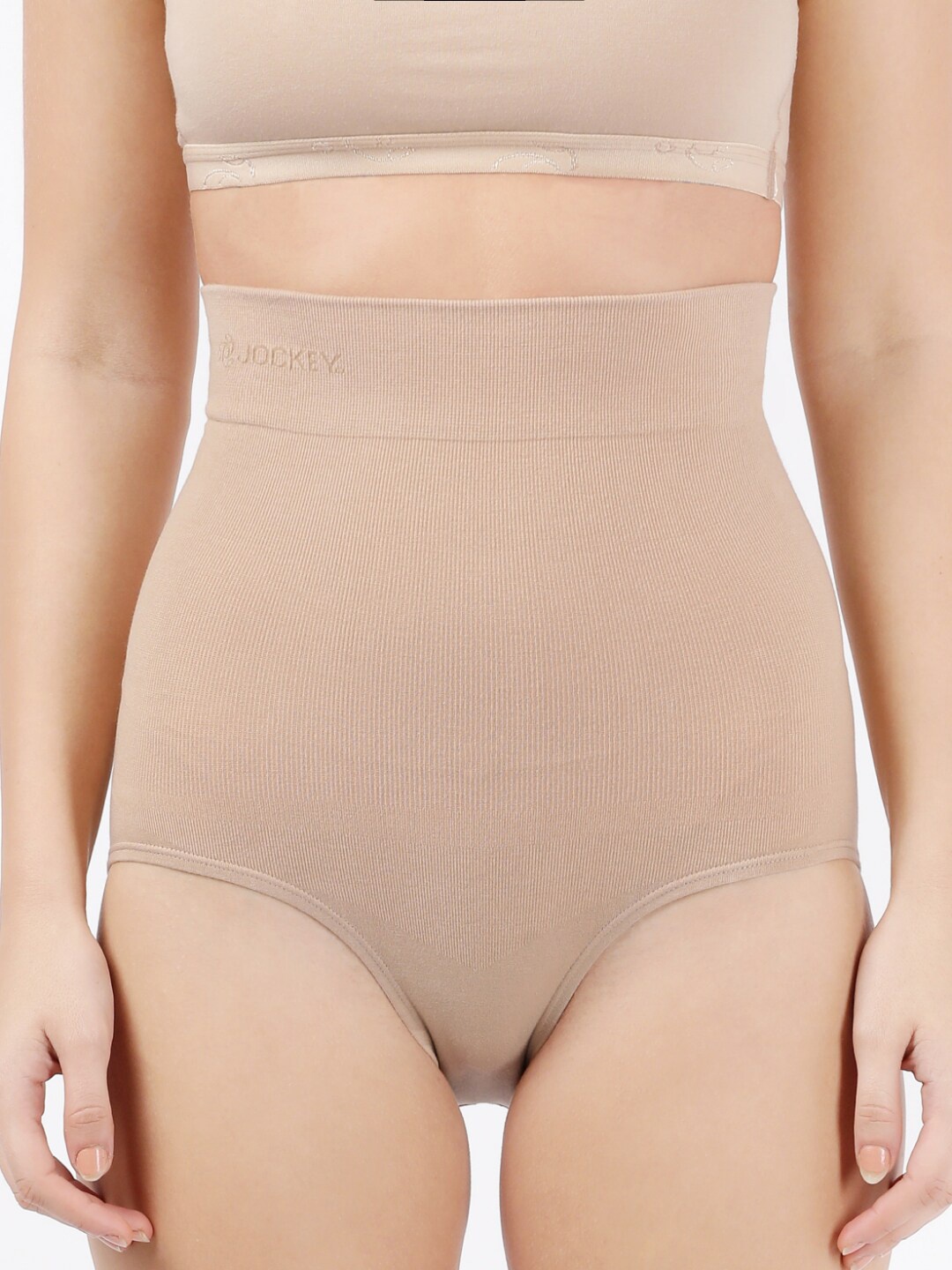 

Jockey High Waist Cotton Rich Stretch Seamfree Bikini Shapewear-SH04, Beige