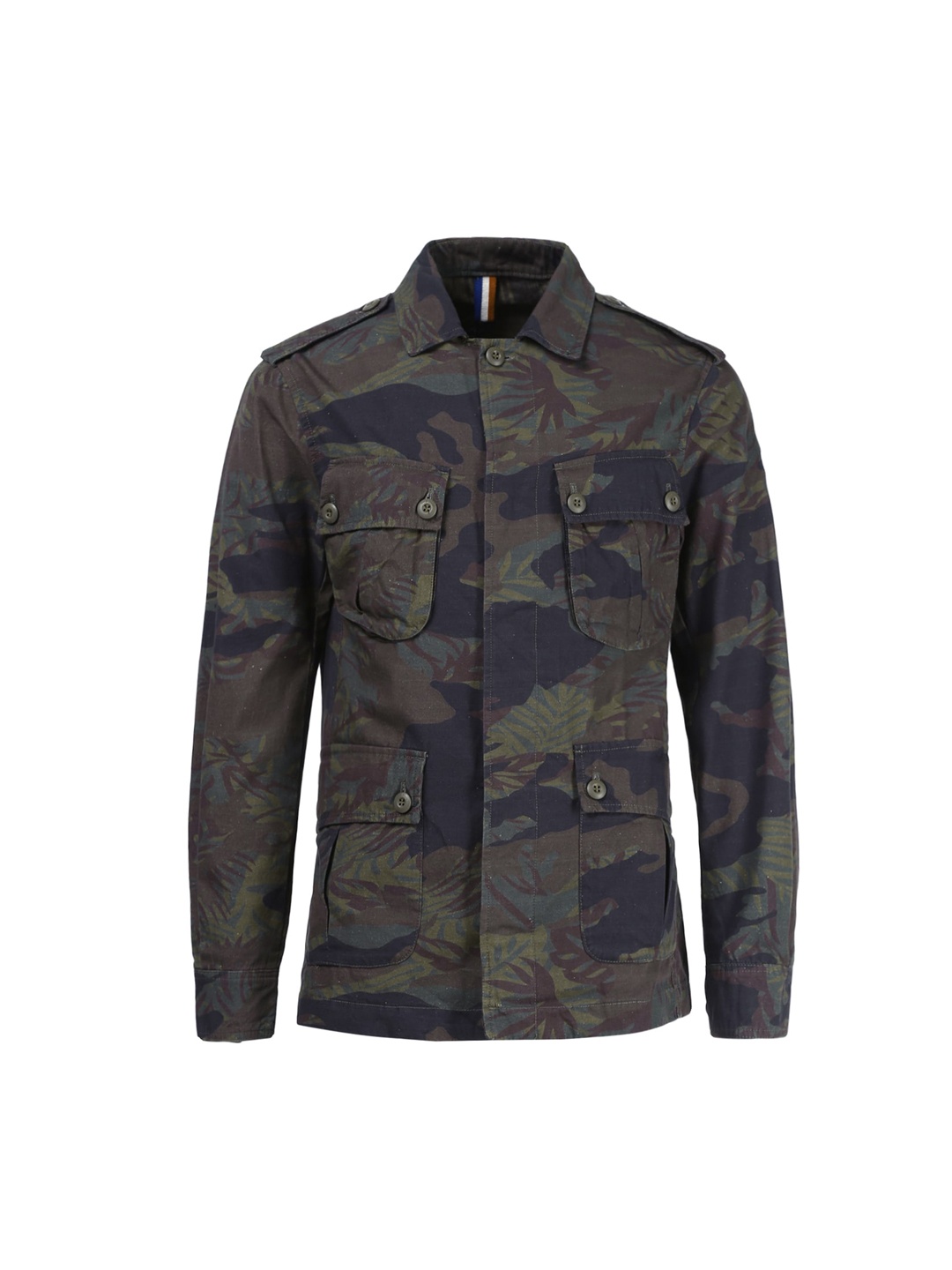 

SERGE BLANCO Men Grey Camouflage Padded Cotton Jacket
