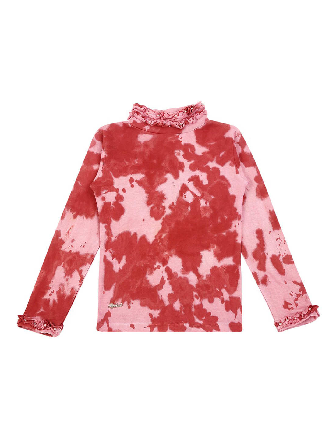 

Actuel Girls Rust & Pink Tie and Dye Cotton Regular Top