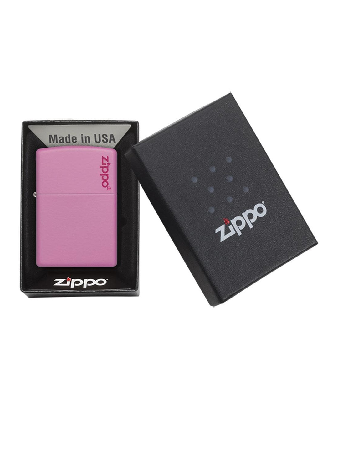 

Zippo Classic Pink Matte Zippo Logo Pocket Lighter