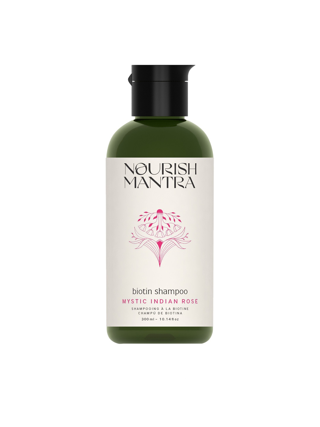 

Nourish Mantra Mystic Indian Rose Geranium Oil Biotin Shampoo - 300 ml, Off white