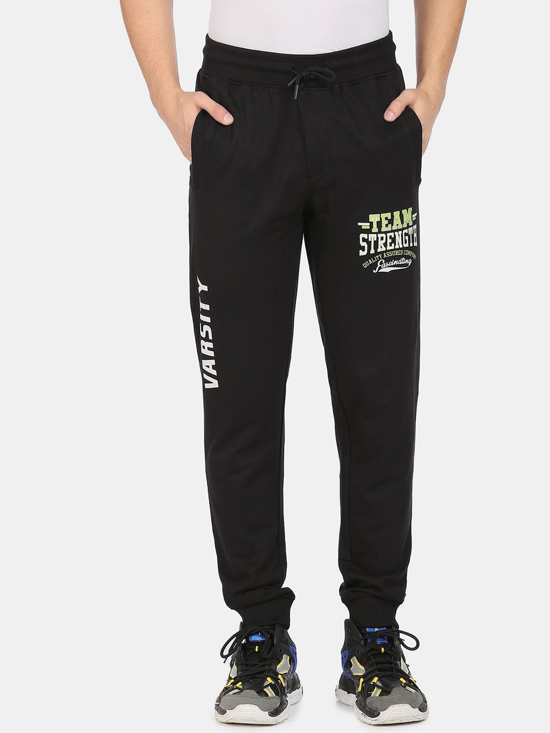 

Colt Men Black Solid Straight-Fit Joggers