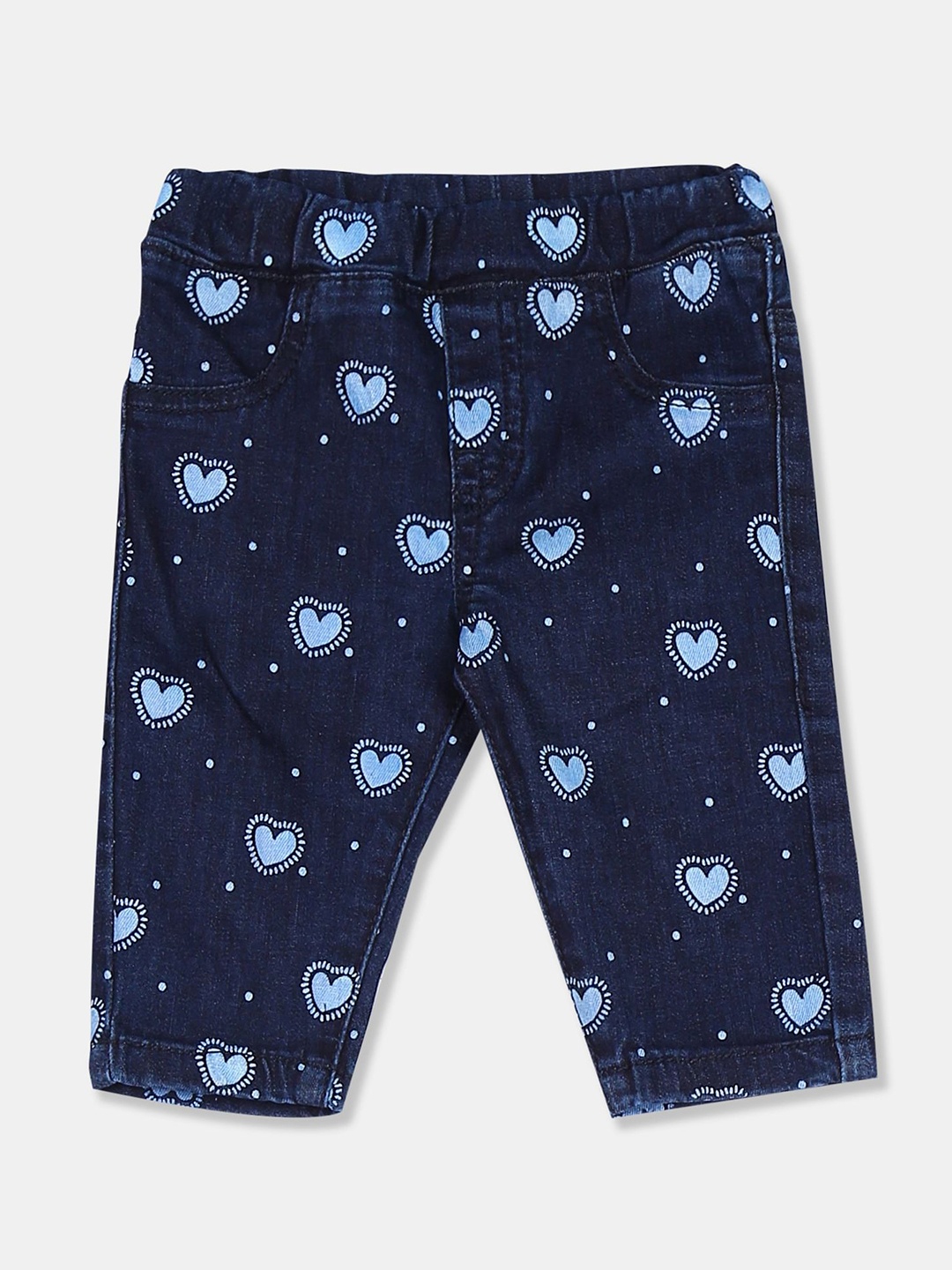 

Donuts Girls Blue Printed Denim Capris